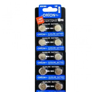 باطری سکه ای ORION AG10/LR54.  10اوریون آلکالین