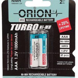 باطری شارژی نیم قلمی اریونORION 1000AAA1.2