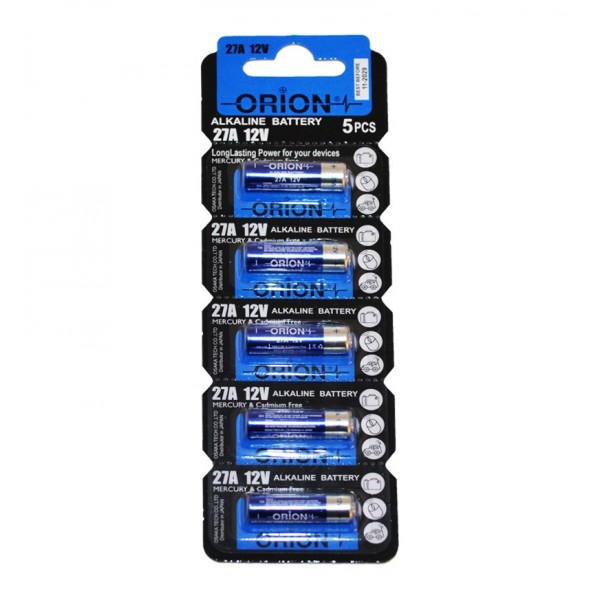 باتری-ریموت-کنترل-orion-مدل-alkaline-27a-12v-کارتی-5-تایی