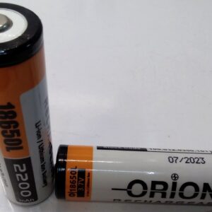 باطری لیتیوم یون اوریون نوکدار ORION 18650   2200mah    3.7v