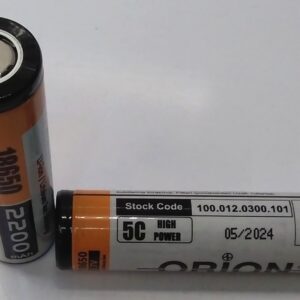 باطری لیتیوم یون شارژی اوریون سرتختORION18650      2200MAH3.7   5C
