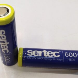 باطری لیتیوم یون شارژی SERTEC  14500    3.2V   600mah
