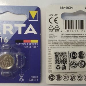 باطری لیتیوم سکه ای وارتاVARTA  CR1216 LITHIUM 3V